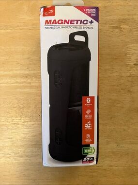ILive Magnetic+ Portable Bluetooth Stereo Speakers, True Wireless, ISB2133B